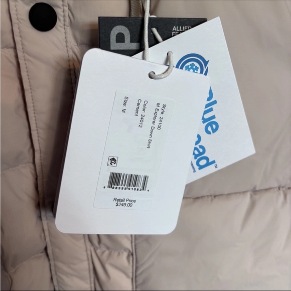 Mens large Obermeyer Cement Puffer Jacket - Picture 3 of 11